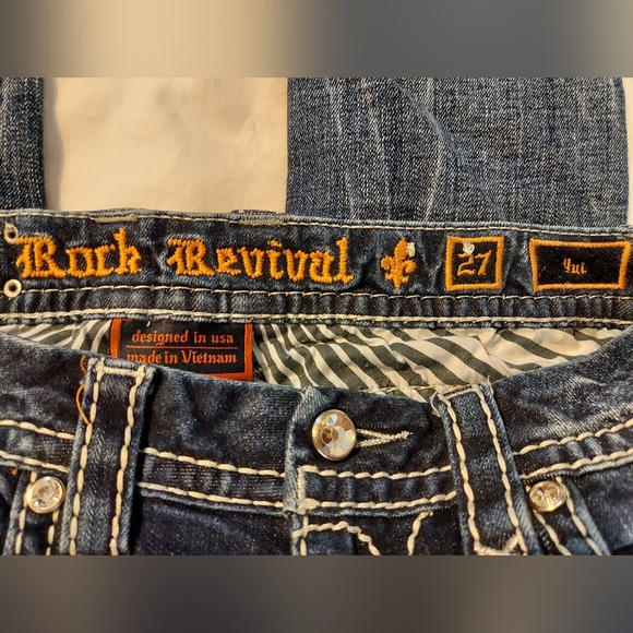 Rock Revival YUI Skinny Low Rise Edgy Stretch Jeans - 27" - Picture 4 of 9